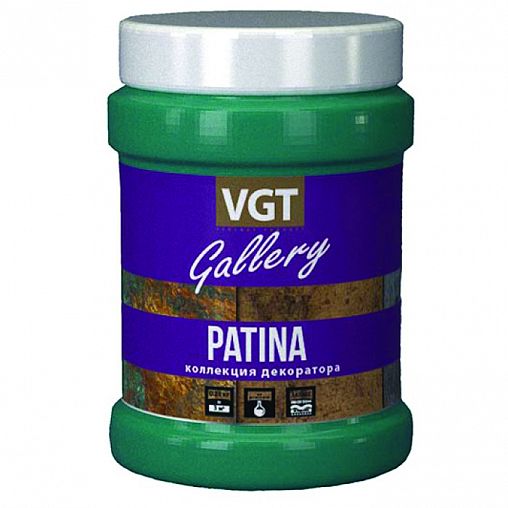 Эмаль универсальная VGT Gallery ВД-АК-1179 Patina, матовая, 0,25 кг, окись меди 1 фото