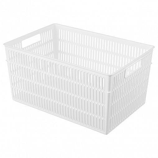 Корзина для хранения Бытпласт Simplify, 27,4 x 18,4 x 13,8 см, белая фото