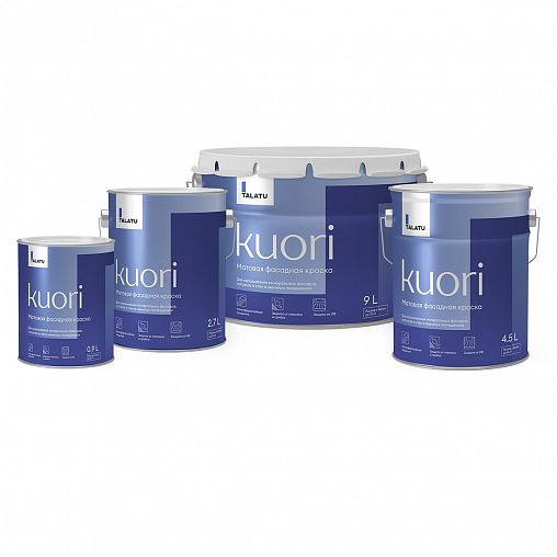 Краска фасадная Talatu Kuori, матовая, база А, белая, 9 л фото