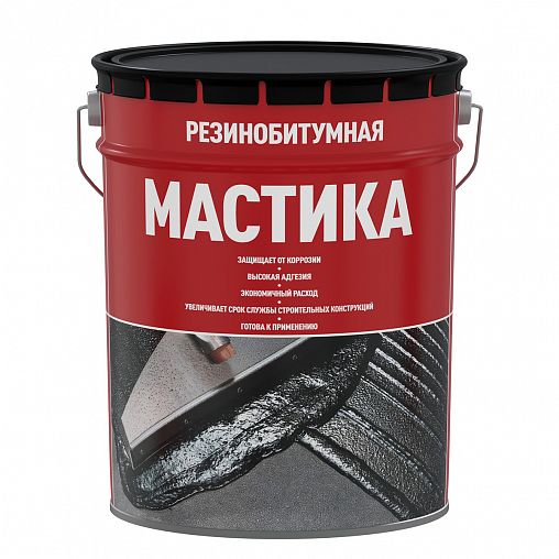 Мастика резинобитумная Старт, черная, 19 кг фото