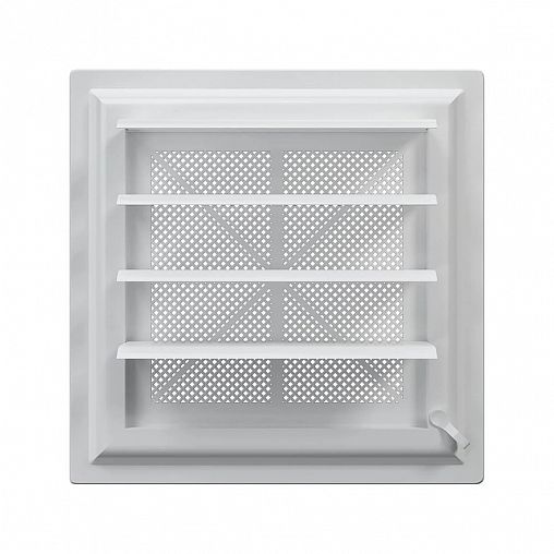Вентиляционная решетка с сеткой и жалюзи Era Airvent, регулируемая, пластик, 281 x 281 мм фото