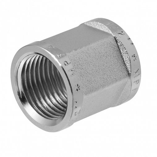 Муфта шестигранная MPF 1/2", внутренняя-внутренняя резьба, латунь фото