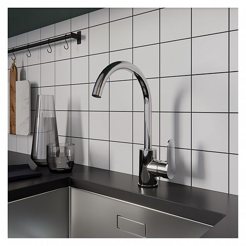 Смеситель для кухни Milardo Poli, глянцевый хром фото