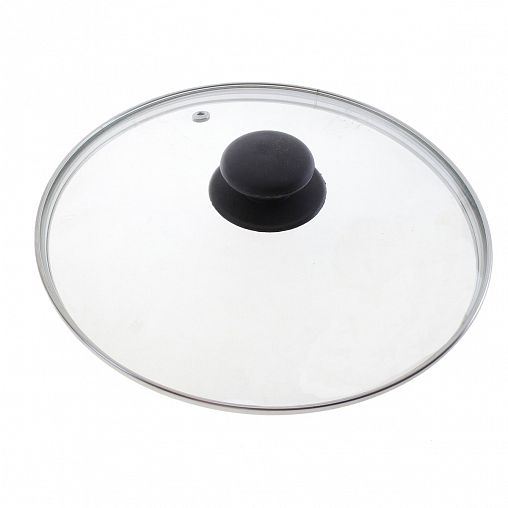 Крышка стеклянная Mallony, металлический ободок, паровыпуск, 30 см фото