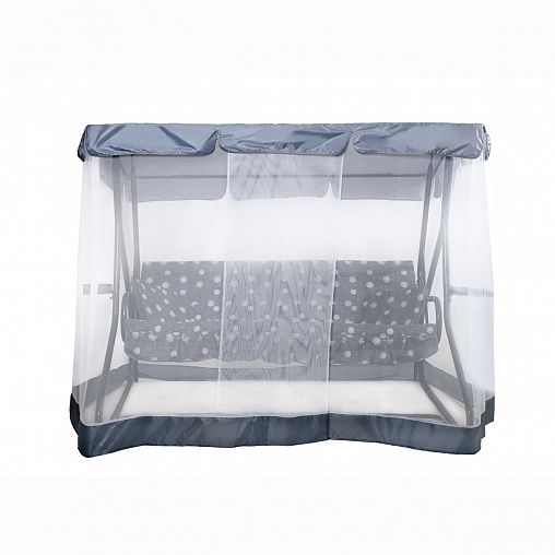 Качели садовые Olsa Люкс 2, трехместные, 214 x 154,3 x 160 см, каркас серый фото