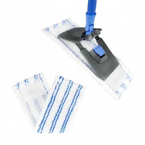 Швабра Рыжий кот Brilliance, c телескопической ручкой, насадка из микрофибры фото