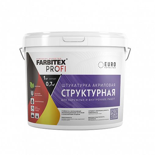 Декоративная штукатурка акриловая Farbitex Profi Структурная, 16 кг фото Декоративная штукатурка акриловая Farbitex Profi Структурная, 16 кг фото
