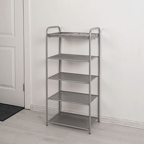 Подставка для обуви ЗМИ Верона 15, 5-ти полочная, 30 x 45 x 95 см, металлик фото
