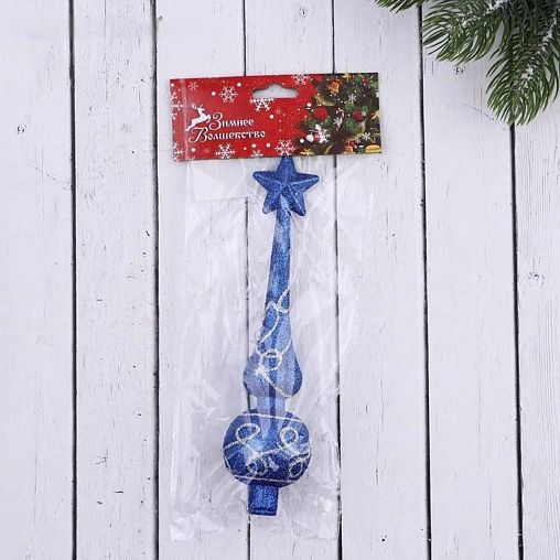 Верхушка на елку Зимнее волшебство Петли, 4,5 x 18 см, микс фото