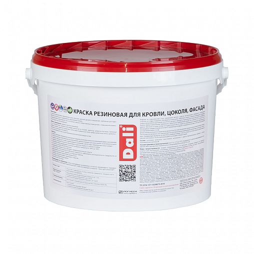 Краска резиновая Dali, глубокоматовая, база C, бесцветная, 12 кг фото