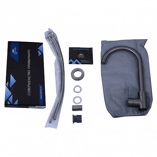 Смеситель для кухни Fashun A54001N-17, графит фото