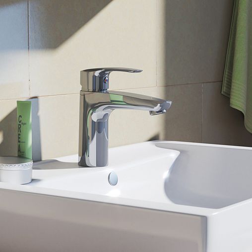 Смеситель для раковины с коротким изливом IDDIS Ray, хром фото