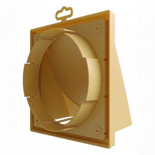 Выход стенной вытяжной Era 1919К15.16ФВ беж, 190 x 190 мм, обратный клапан, D 150/160 мм фото