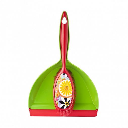 Комплект для уборки Vigar Citric Red, щетка-сметка и совок фото