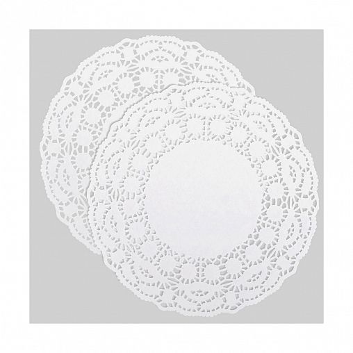 Салфетки бумажные сервировочные Мультидом Ажур, d 16 см, 25 шт фото
