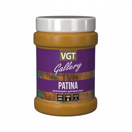 Эмаль универсальная VGT Gallery ВД-АК-1179 Patina, матовая, 0,25 кг, ржавчина 1 фото