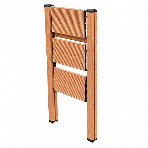 Стремянка алюминиевая Alumet AWD103, 3 широкие ступени, 0,88 м фото