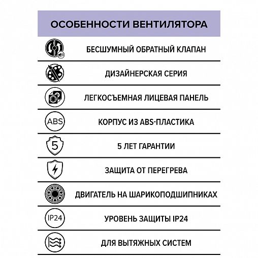 Вентилятор осевой вытяжной DiCiTi Rio 5C Gray metal D125, с обратным клапаном фото