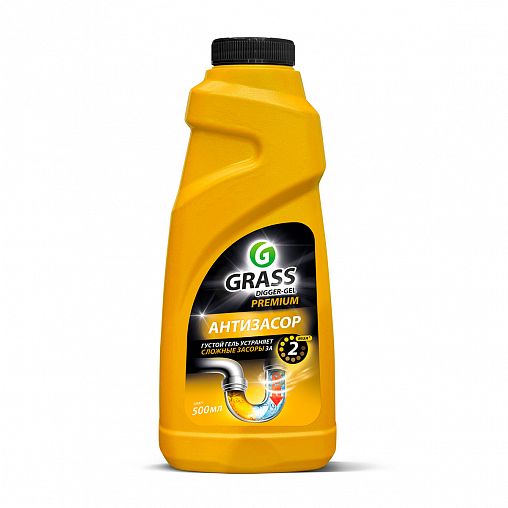 Средство для чистки труб от засоров Grass Digger-Gel Premium, 500 мл фото