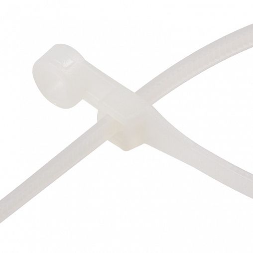 Хомут-стяжка под винт Rexant, нейлон, 4,3 x 200 мм, 100 шт, белый фото Хомут-стяжка под винт Rexant, нейлон, 4,3 x 200 мм, 100 шт, белый фото