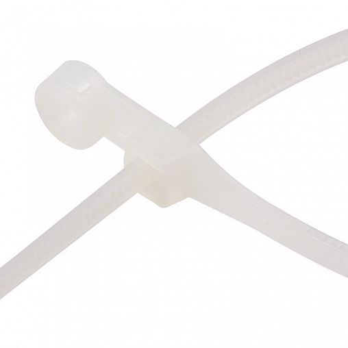 Хомут-стяжка под винт Rexant, нейлон, 3,6 x 150 мм, 100 шт, белый фото