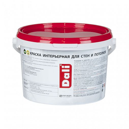 Краска интерьерная Dali, акриловая, глубокоматовая, база A, белая, 2,5 л фото