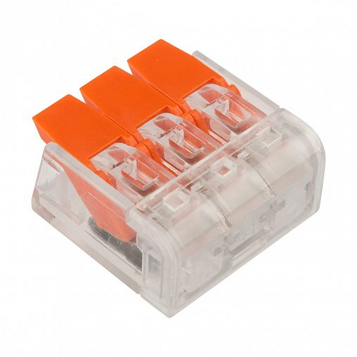 Клемма универсальная компактная Rexant СМК 221-413, 3-проводная, до 4 мм², 20 шт фото