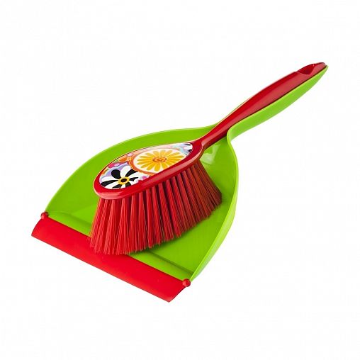 Комплект для уборки Vigar Citric Red, щетка-сметка и совок фото