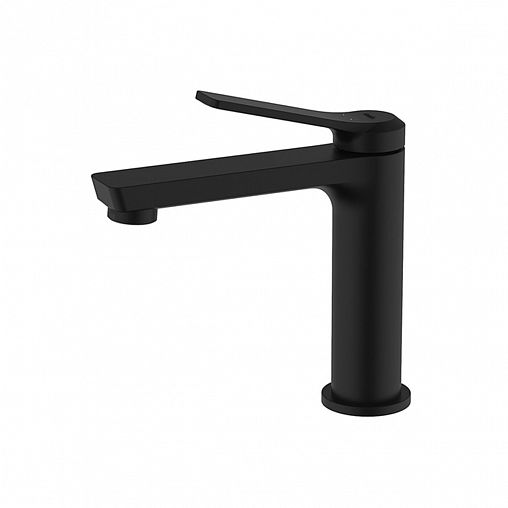 Смеситель для раковины с коротким изливом IDDIS Parker, черный матовый фото