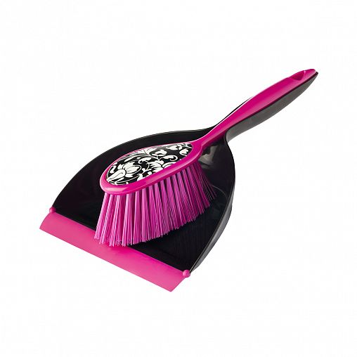 Комплект для уборки Vigar Rococco Pink, щетка-сметка и совок фото