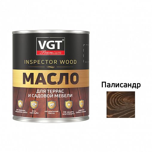 Масло для террас и садовой мебели VGT, палисандр, 0,75 кг фото