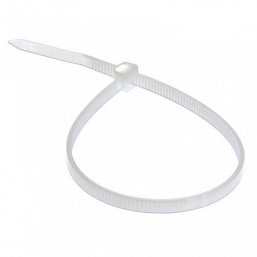 Хомут-стяжка Rexant, нейлон, 3,6 x 300 мм, 100 шт, белый фото