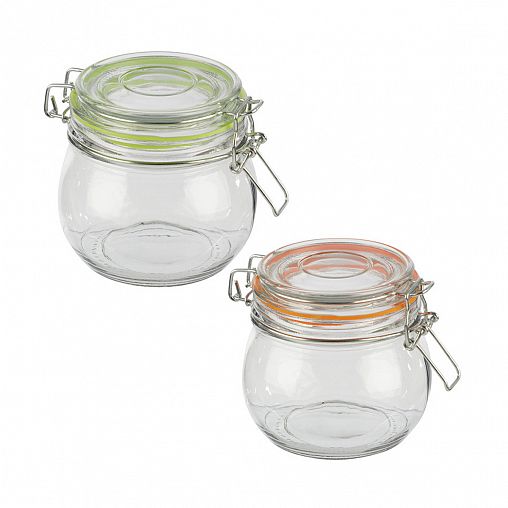 Банка для сыпучих продуктов Mallony Bravo, стеклянная, с бугельным замком, 500 мл фото