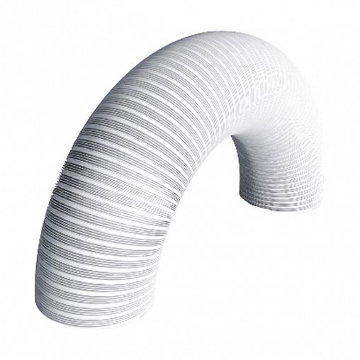 Канал алюминиевый гофрированный DiCiTi, 3 м, d=135 мм, белый фото