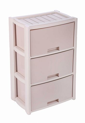 Комод трехсекционный Альтернатива Колорит, 47,5 x 30 x 71 см, бежевый фото