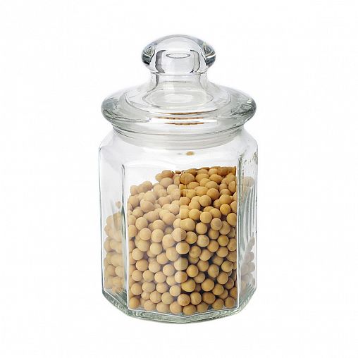 Банка для сыпучих продуктов Mallony Lattina, стеклянная, с крышкой, 0,6 л фото