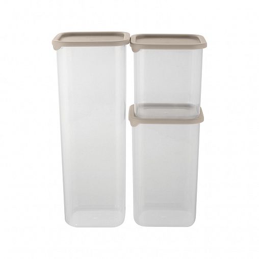 Набор банок для сыпучих продуктов Sugar&Spice Vanilla, прямоугольные, 3 шт фото