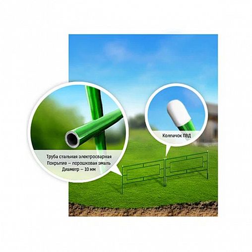 Забор декоративный ЛДН Газонный, 0,55 x 1 м, 5 секций фото