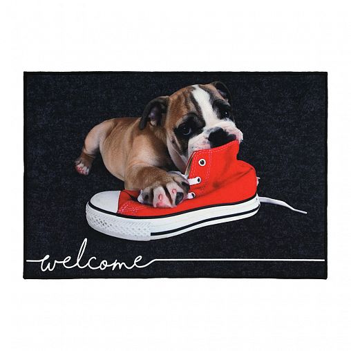 Коврик придверный Vortex Velur Щенок, влаговпитывающий, 40 x 60 см фото