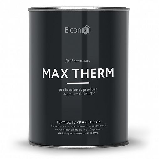Эмаль термостойкая Elcon Max Therm, до +400 °С, 0,8 кг, RAL 1015, бежевая фото