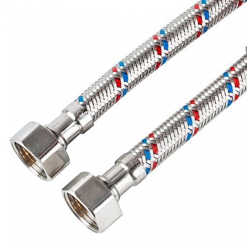 Гибкая подводка для воды из нержавеющей стали Elka Профи, 60 см, гайка-гайка фото