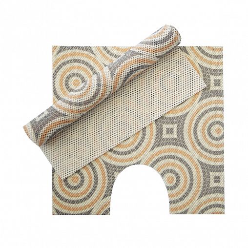 Набор ковриков для ванной и туалета Вилина V33BG, вспененный ПВХ, 50 x 52 + 50 x 85 см, 2 шт фото