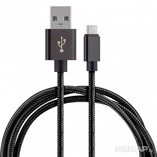 Кабель Energy ET-25, USB - Type-C, 1 м, черный фото