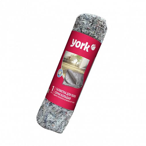 Салфетка для пола York, хлопок/полиэстер, рулон 60 x 75 см, серая фото