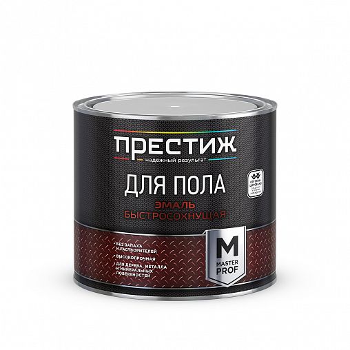 Эмаль для пола быстросохнущая Престиж, акриловая, 1,9 кг, желто-коричневая фото