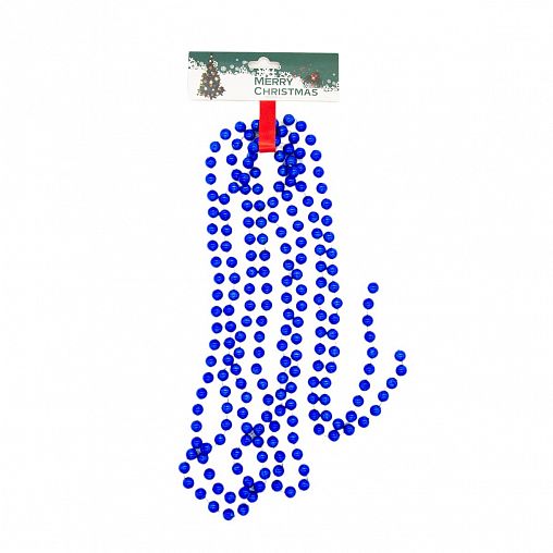 Бусы Шарики, d 10 мм, 2,7 м, синие фото