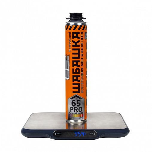 Профессиональная монтажная пена с увеличенным выходом Шабашка Эксперт Профи 65, 810 мл фото