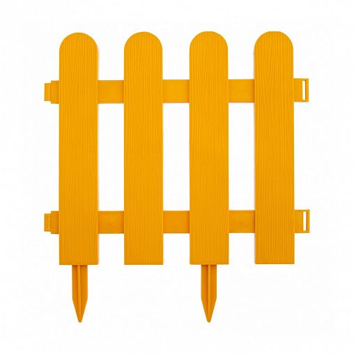 Забор декоративный Palisad Классика, 29 x 224 см, 7 секций, желтый фото