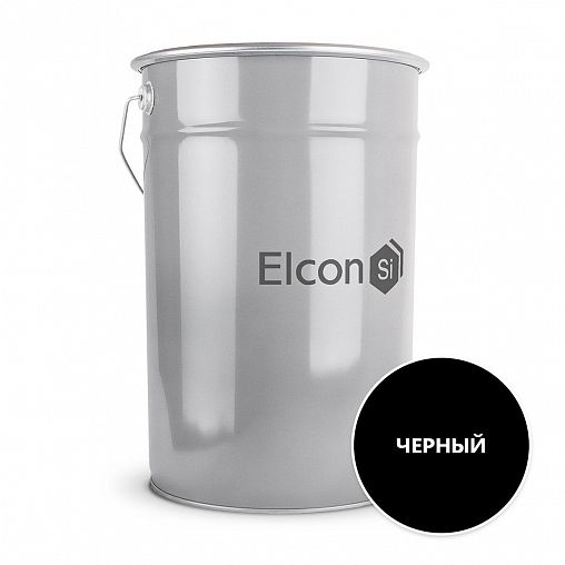 Грунт-эмаль по ржавчине 3 в 1 Elcon, 25 кг, RAL 9005, черная фото