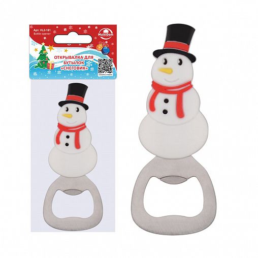 Открывалка для бутылок Мультидом Снеговик фото